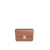 Celine Triomphe Medium Leather Shoulder Bag In Brown