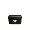 Celine Women Triomphe Teen Leather Crossbody Bag In Black