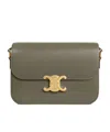 Celine Classique Triomphe Bag In Shiny Calfskin In Gray