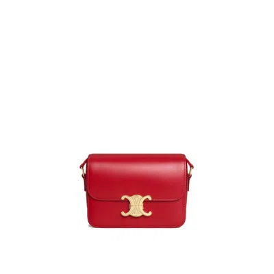 Celine Classique Triomphe Bag In Red