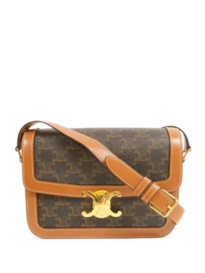 Pre-owned Celine Classique Triomphe Shoulder Bag In Brown
