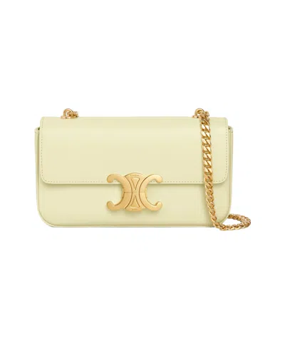 Celine Claude Chain Shoulder Bag In Yellow