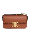 Celine Shoulder Bag Triomph Claude In Natural Calfskin In Brown