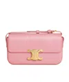 Celine Claude Glossy Shoulder Bag In Pink