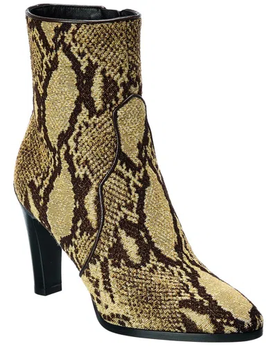 Celine Claude Knit Bootie In Brown