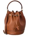Celine Claude Mini Leather Shoulder Bag In Red