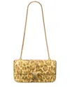 Celine Leopard Print Chain Shoulder Bag In Brown