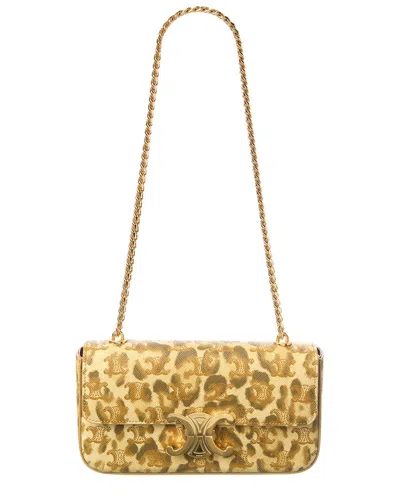 CELINE CELINE CLAUDE TRIOMPHE CANVAS CHAIN SHOULDER BAG