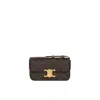 Celine Claude Classic Triomphe Logo-printed Shoulder Bag In Brown