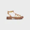 Celine Clea Triomphe Gladiator Chunky Sandals In 35or