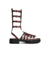 Celine Clea Triomphe Medium Sandals In Black