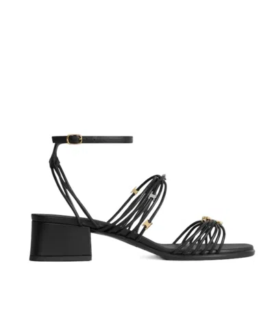 Celine Clémence Heeled Sandal In Goatskin In Multi