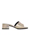 Celine Clemence Mule In Laminated Calfskin  Tejus Stamped Calfskin In Brown