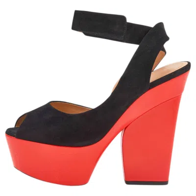 Pre-owned Celine C�line X Phoebe Philo S/s 2012 Runway & Campaign Suede Leather Platforms 36 In Brown