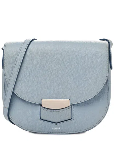 Celine Cloud Grained Calfskin Leather Compact Trotteur (authentic Pre-loved)