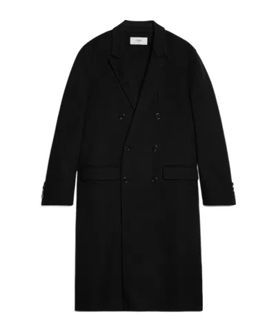 Celine Coat In Double-face Cashmere In Black