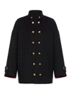Celine Coat With A Rounded Line In Double Face Wool In Black