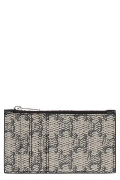 Celine Brunello Cucinelli Water-repellent Microfibre Baseball Cap With Embroidered Logo In Gray