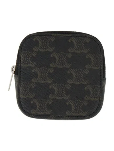 Pre-owned Celine Coated Canvas Coin Pouch In Brown