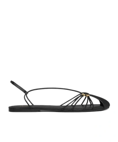 Celine Cocktail Sandal In Goatskin In Black