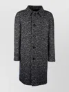 Celine Camden Wool Tweed Coat With Button Closure And Side Pockets In Multi