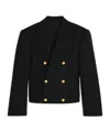 Celine Colonne Blazer In Wool Gabardine In Black