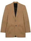 Celine Colonne Wool Jacket In Brown