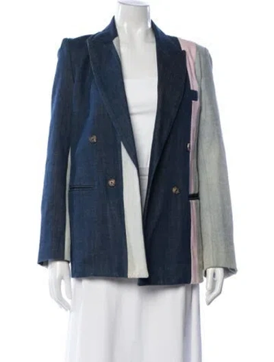 Pre-owned Celine Colorblock Pattern Blazer In Multi
