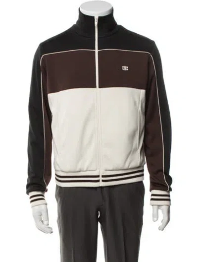 Pre-owned Celine Colorblock Pattern Bomber Jacket In Neutrals