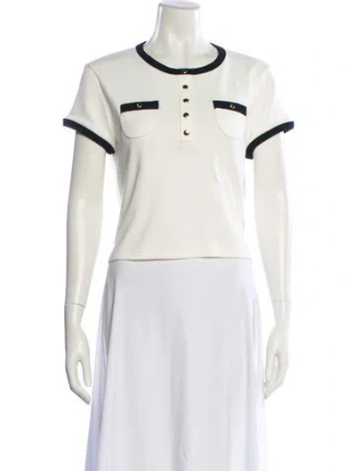 Pre-owned Celine Colorblock Pattern Crew Neck T-shirt W/ Tags In Neutral