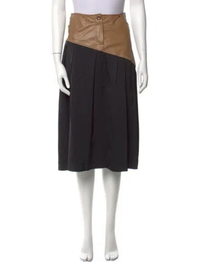 Pre-owned Celine Colorblock Pattern Knee-length Skirt