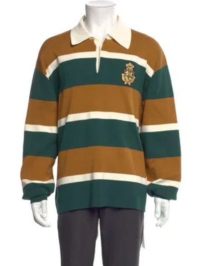 Pre-owned Celine Colorblock Pattern Long Sleeve Shirt W/ Tags In Green