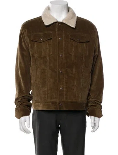 Pre-owned Celine Colorblock Pattern Trucker Jacket In Brown