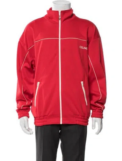 Pre-owned Celine Colorblock Pattern Windbreaker In Red