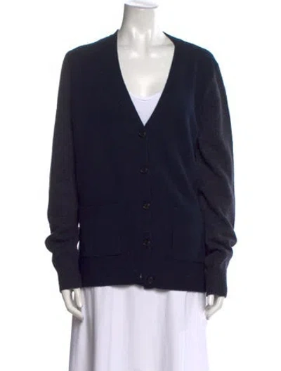 Pre-owned Celine Colorblock Wool Sweater In Blue