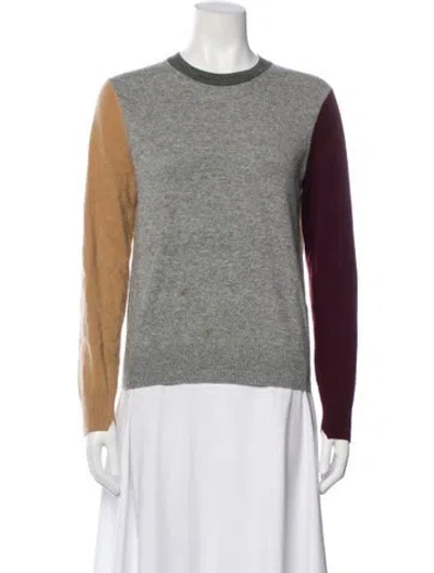 Pre-owned Celine Colorblock Wool Sweater In Gray