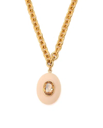 Celine Céline Colored Stone Necklace In Gold