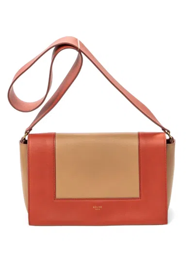 Pre-owned Celine Colour-block Shoulder Bag In Orange