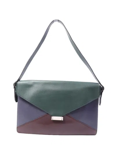 Pre-owned Celine Colour-block-design Shoulder Bag In Red