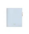 Celine Compact Wallet Triomphe Charms In Grained Calfskin In Blue