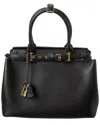 Celine Leather Top Handle Bag In Black
