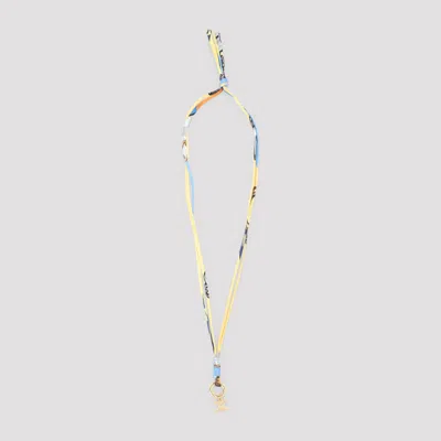 Celine Cordon Silk & Brass Necklace In Multicolour