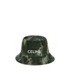 Celine Tie-dye  Bucket Hat In Corduroy In Black