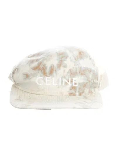 Pre-owned Celine Corduroy Tie-dye Cap In Multi