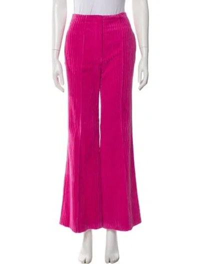 Pre-owned Celine Corduroy Wide Leg Pants In Pink
