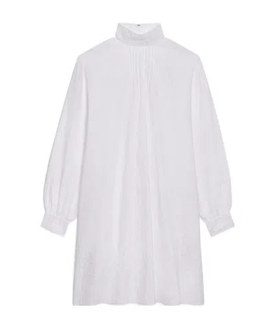 Celine Cotton Balinese Embroidered Dress In Nude