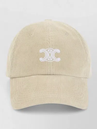 Celine Cotton Baseball Cap In Neutral