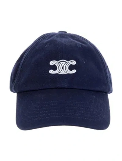 Pre-owned Celine Cotton Baseball Cap In Blue