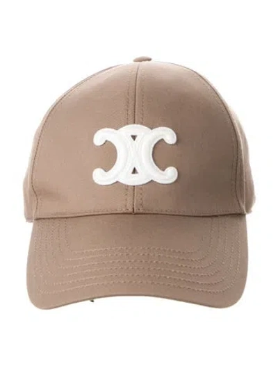 Pre-owned Celine Cotton Baseball Cap In Brown