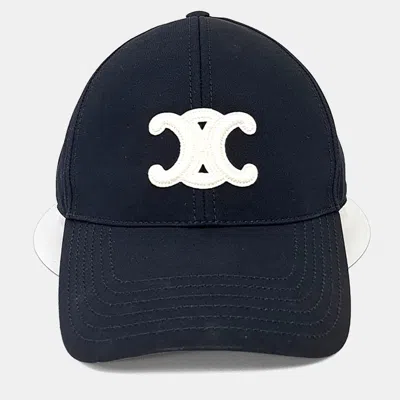 Pre-owned Celine Cotton Black Triumph Cap